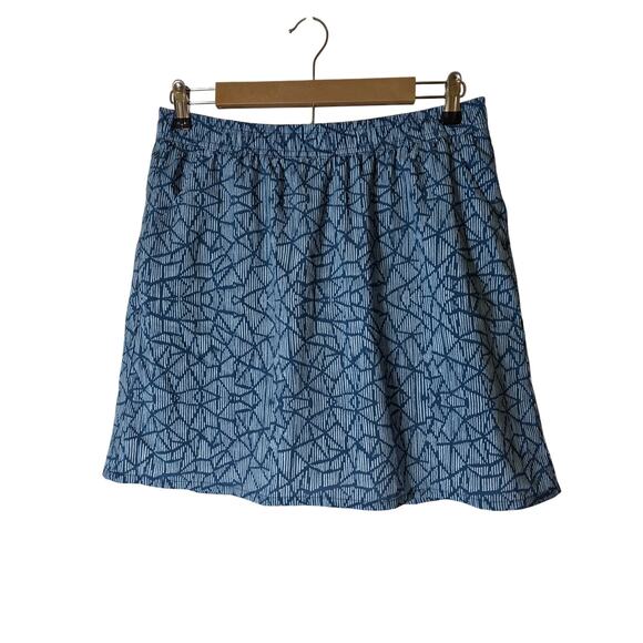 PACIFIC TRAIL Blue Geometric Active Hiking Golf Tennis Skort Skirt SZ M - Picture 1 of 7